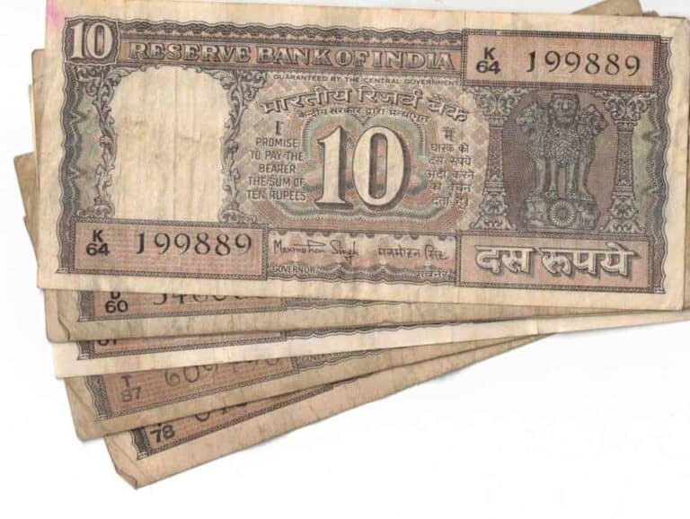 10 RS BOAT USED SIGN MANMOHAN SINGH BidCurios