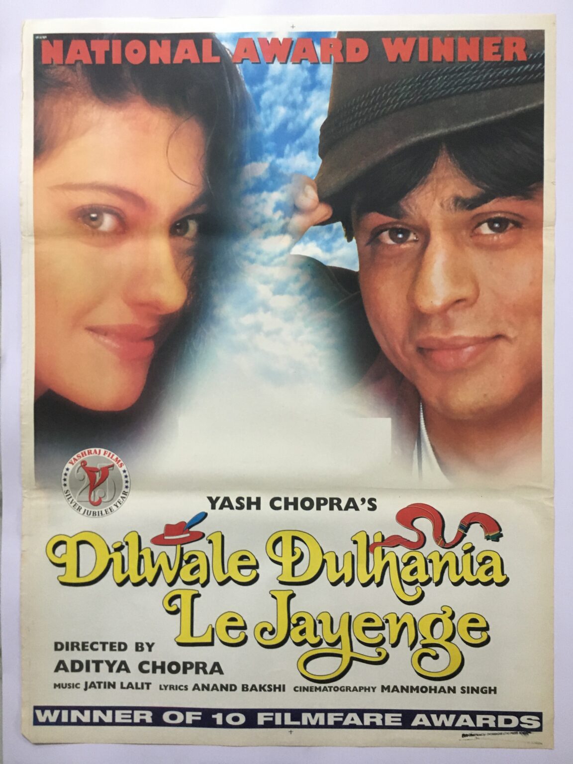 Bollywood Poster Dilwale Dulhania Le Jayenge Movie Shah Rukh Khan