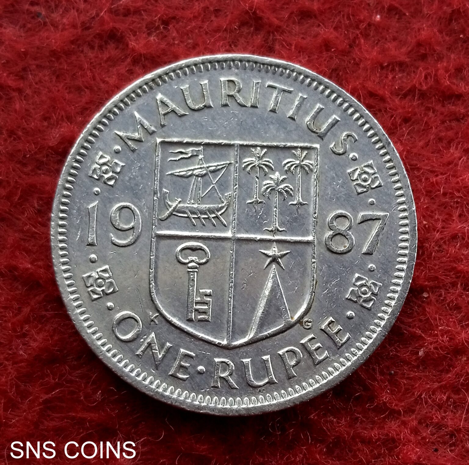 Mauritius 1 Rupee 1987 Coin BidCurios