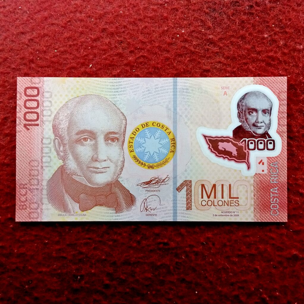 Costa Rica 1000 Colones 2009 Polymer Banknote BidCurios