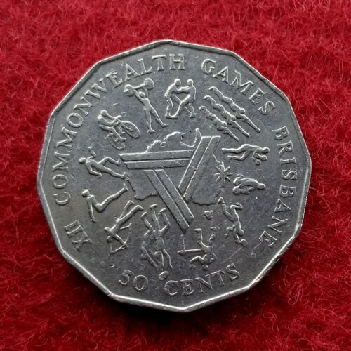 Australia 50 Cents Elizabeth II Brisbane Commonwealth Games 1982