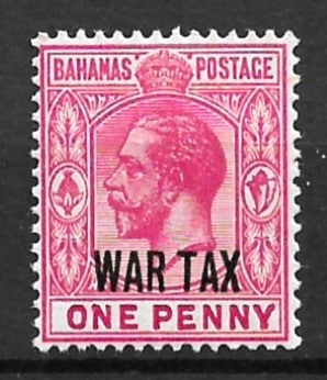 Bahamas King George V Reign First World War Issue D Carmine