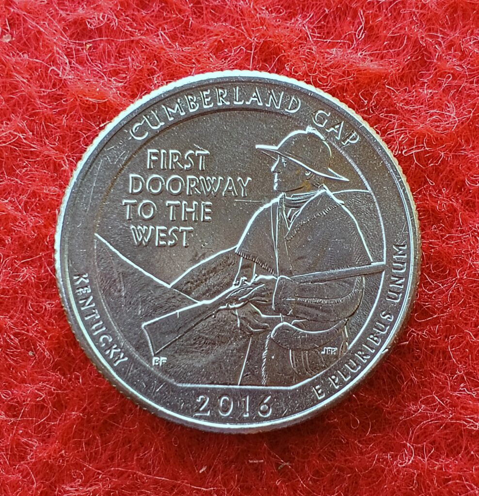 United States Usa Dollar Washington Quarter Cumberland Gap